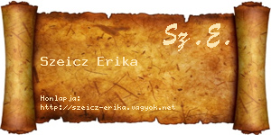 Szeicz Erika névjegykártya