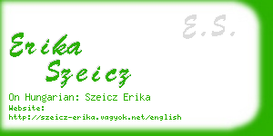 erika szeicz business card